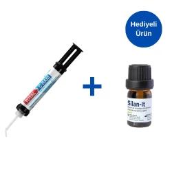 Total C-Ram Asit ve Silanlı Siman Veneer Yapıştırıcı  5 ml Alana İtena Silan-It Seramik Bağlayıcı 5 ml Hediye