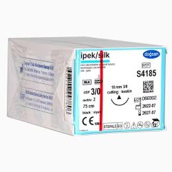 İpek S4185 3/0 18 3/8 Keskin (Δ) 75Cm İpek Emilemeyen Sütür 12 Adet
