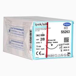 İpek S5263 2/0 26 3/8 Keskin (▼) 75cm İpek Emilemeyen Sütür 12 Adet
