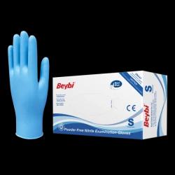 Pudrasız Mavi Nitril Muayene Eldiveni 100'Lük Kutu