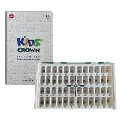 Kids Crown Paslanmaz Çelik Kron Molar Set 48'Li