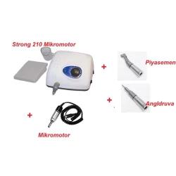 Strong 210 Max Mikromotor - Frez Törpüsü+Anguldurva+Piyasemen